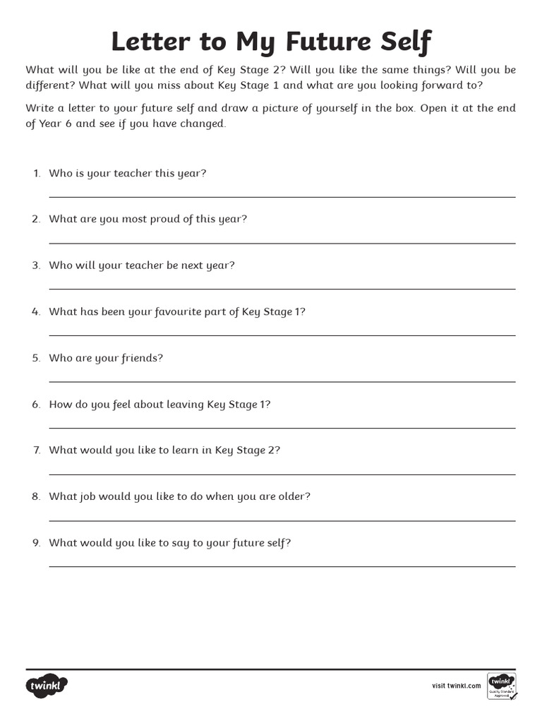 Future Self Letter Template | PDF