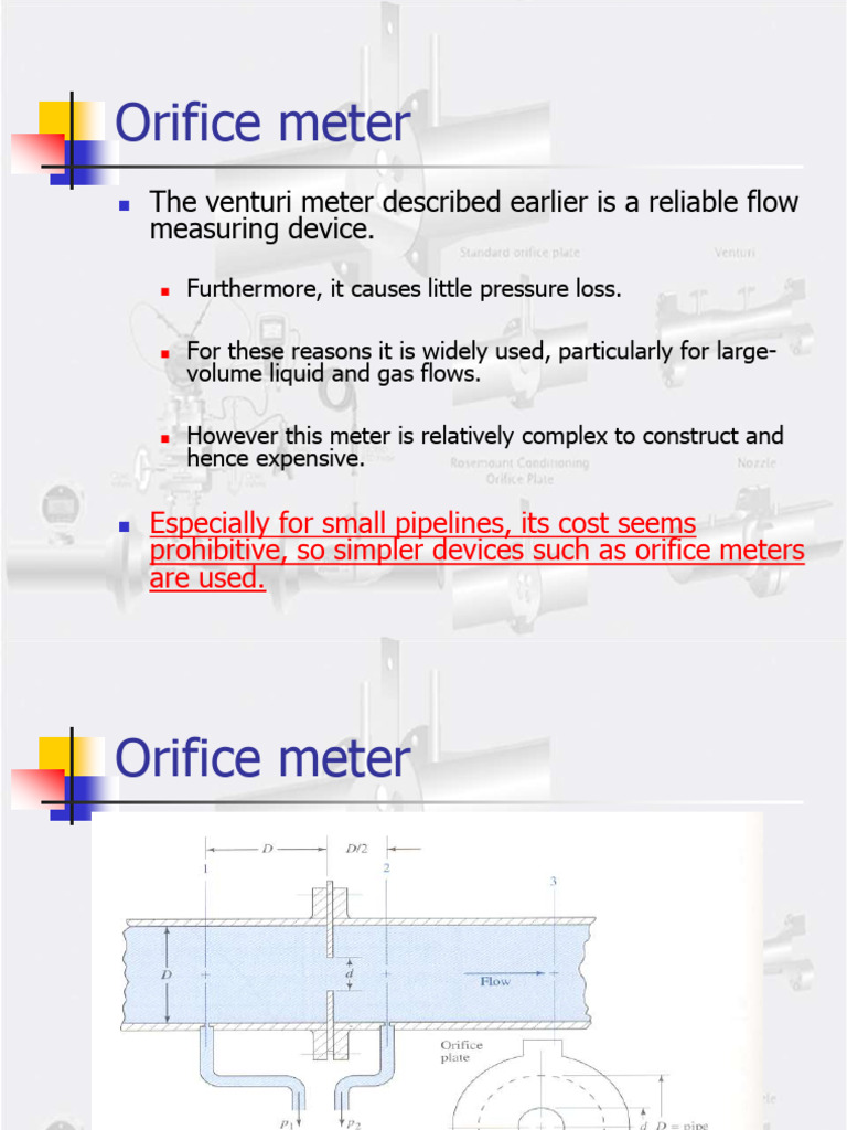 Orifice Meter Flow Measurement Guide | PDF | Civil Engineering ...