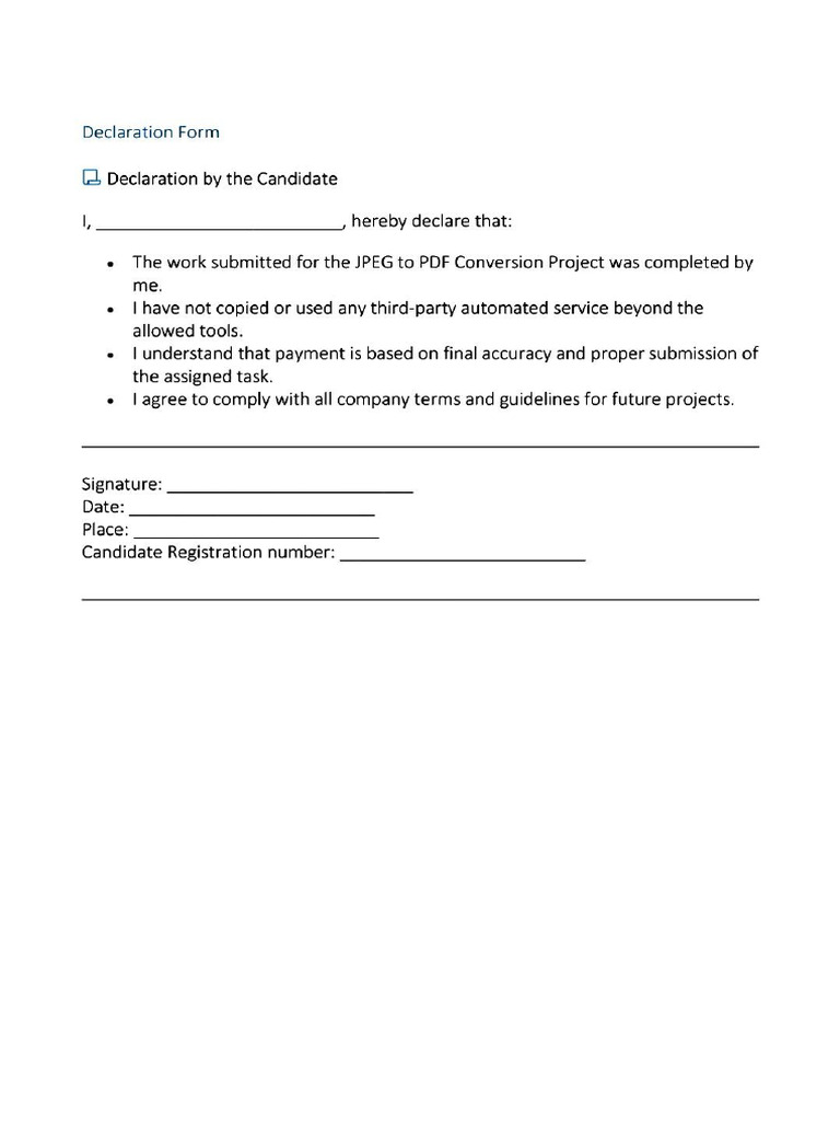 Declaration Form | PDF