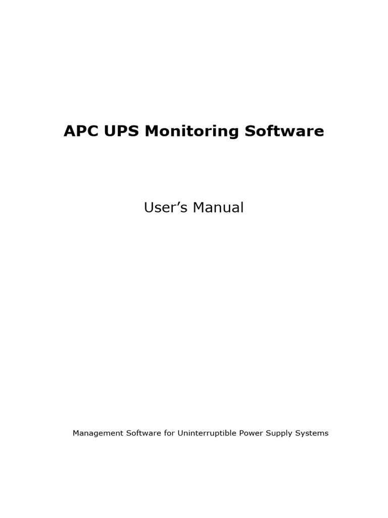 APC UPS User Manual | PDF | Ip Address | Port (Computer Networking)