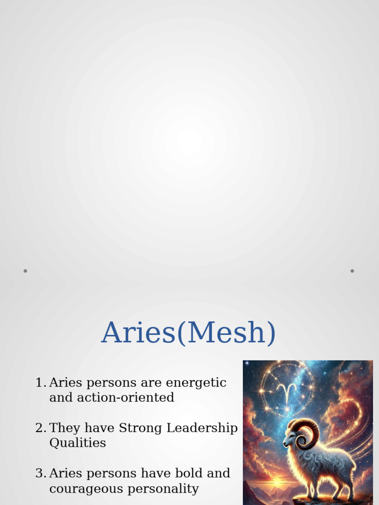 Aries Personality Traits Overview | PDF