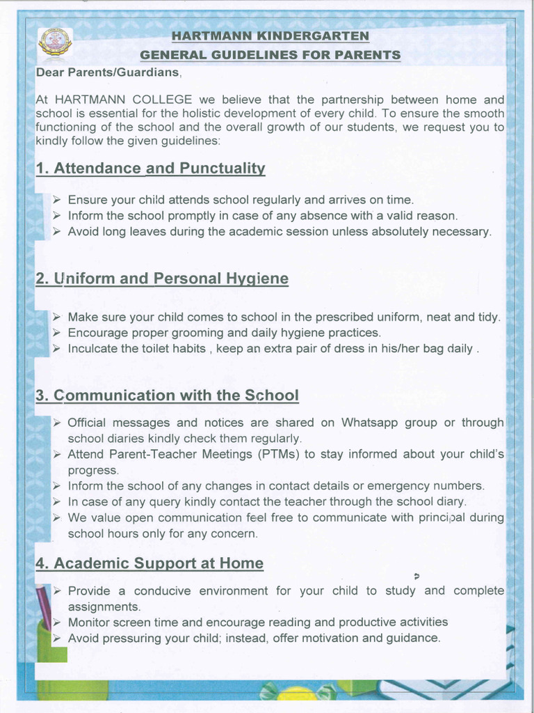 Parent Guidelines for Student Success | PDF