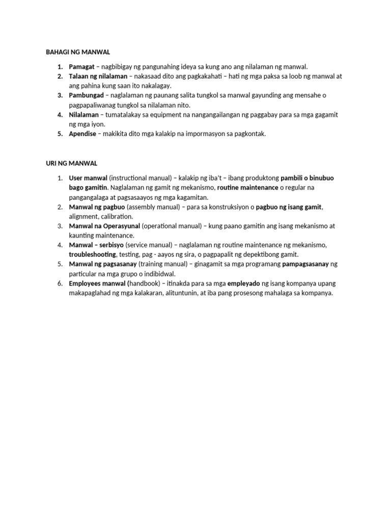 MANWAL | PDF