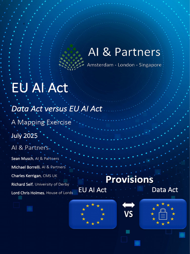 Data Act vs EU AI Act: Key Insights | PDF | Artificial Intelligence ...