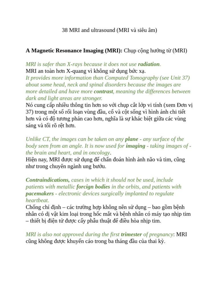 38 MRI and Ultrasound | PDF