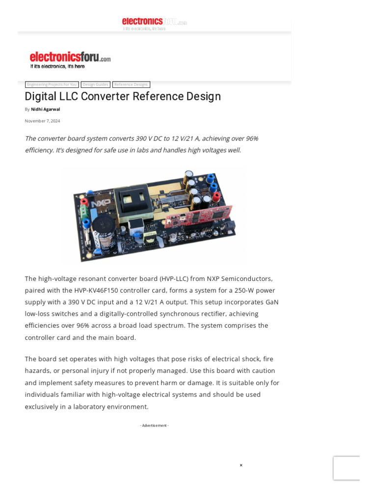 Digital LLC Converter Reference Design | PDF | Power Supply ...