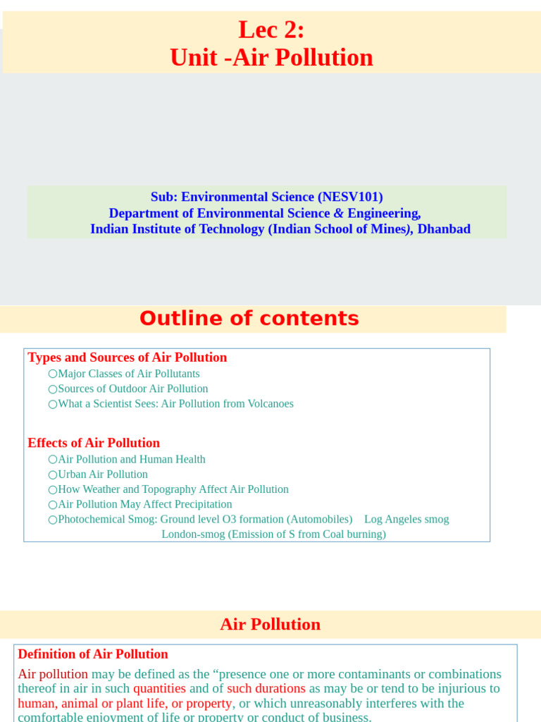 Types and Sources of Air Pollution | PDF | Particulates | Air Pollution