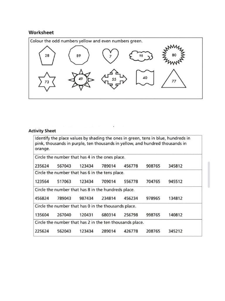Worksheet | PDF