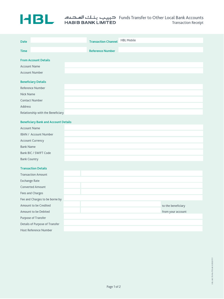 Local Bank Fund Transfer Receipt | PDF | Banks | United Arab Emirates