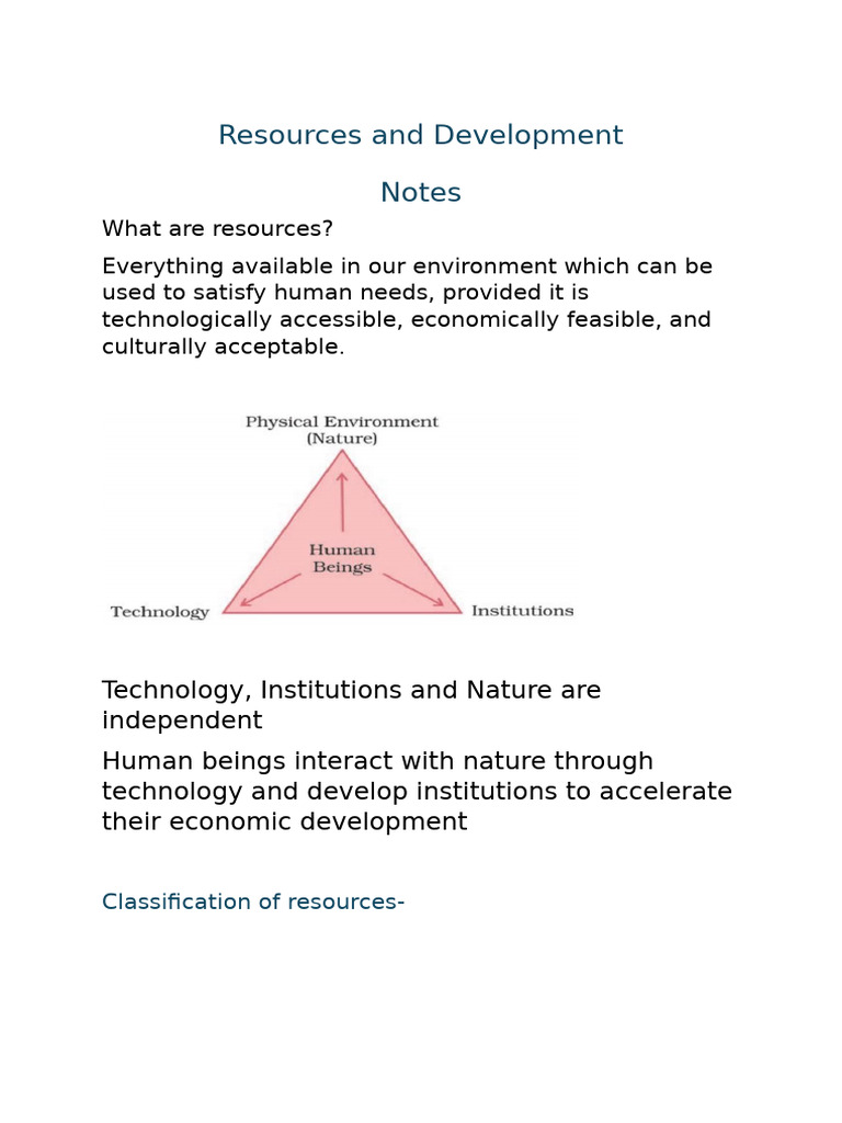 Geography and Economics Notes PT 1 | PDF | Soil | Resource