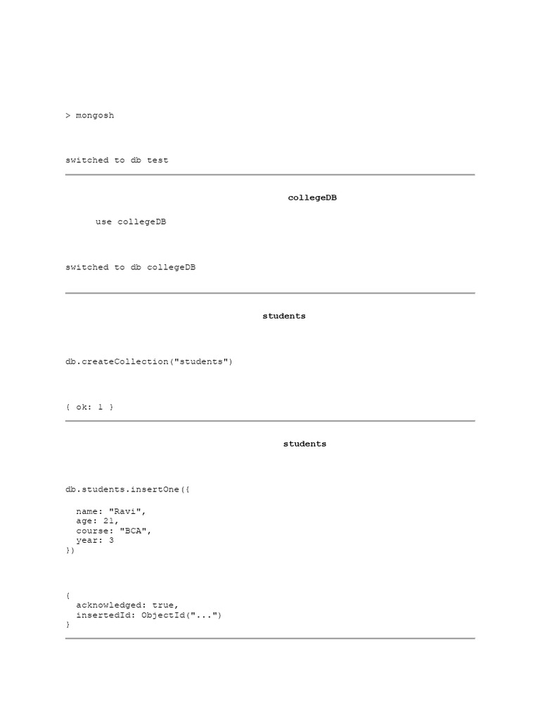 MongoDB Practical Guide: Basics to Aggregation | PDF | Mongo Db ...