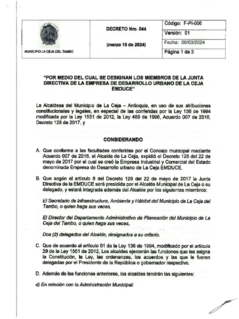 Decreto 044 | PDF