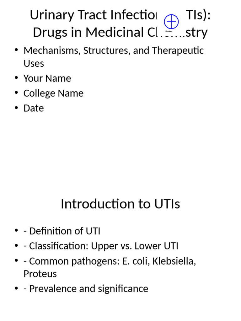 UTI Drug Classification in Medicinal Chemistry | PDF | Urinary Tract ...