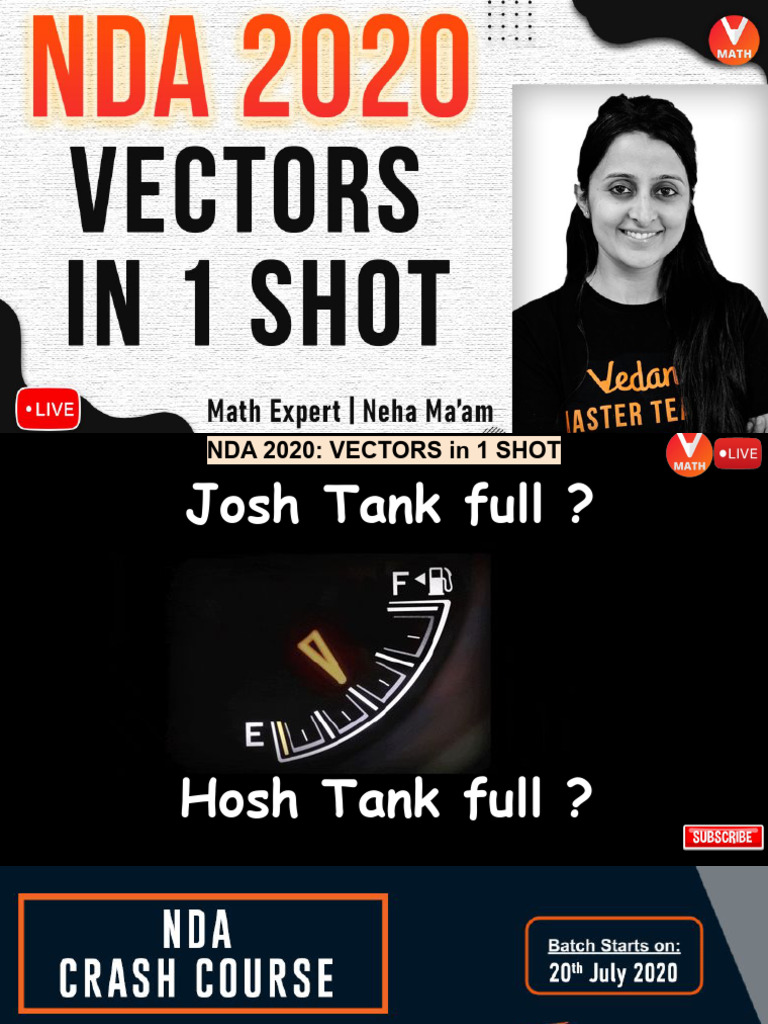 NDA+2020 +VECTORS+in+1+SHOT+ | PDF | Euclidean Vector | Geometry