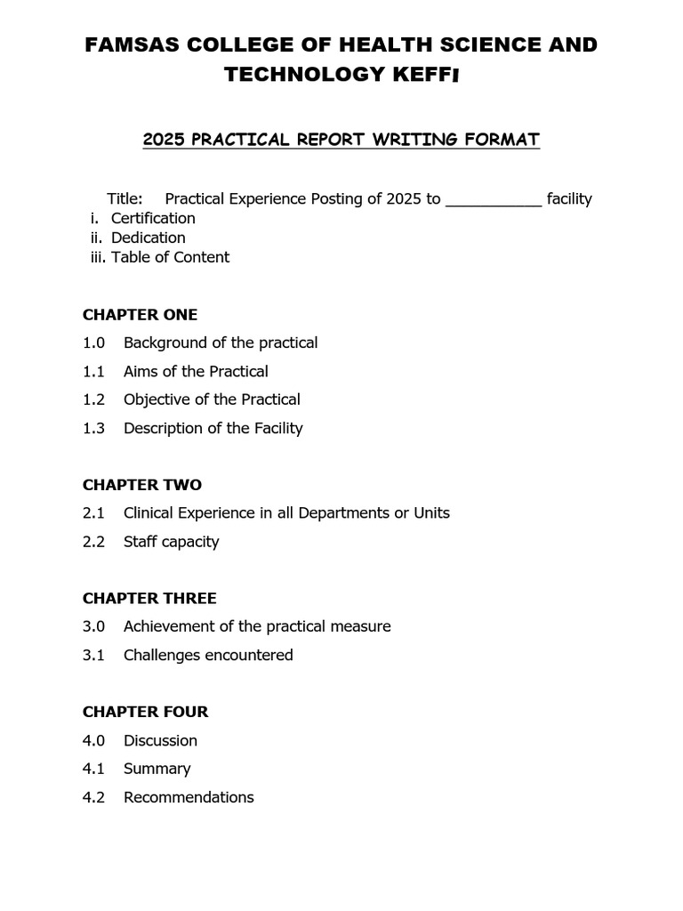 2025 Practical Report Writing Guide | PDF