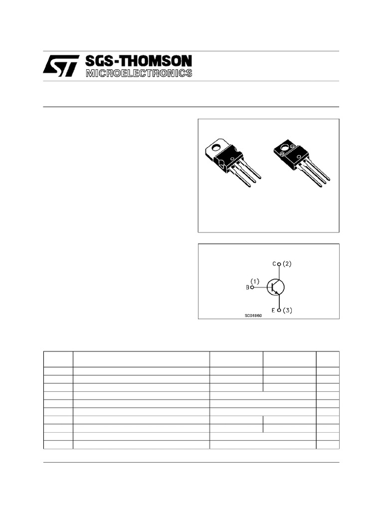 BUV46 High Voltage Transistor Datasheet | PDF | Bipolar Junction ...
