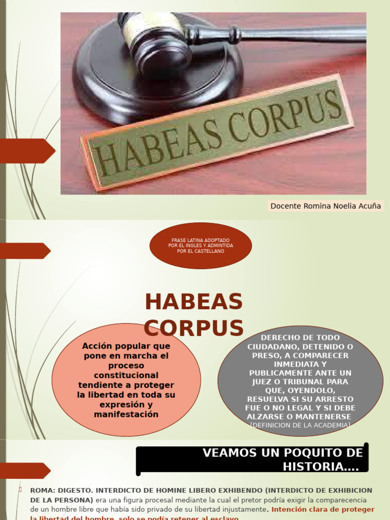 Proceso de Habeas Corpus y Libertad | PDF | Habeas corpus | Ley ...