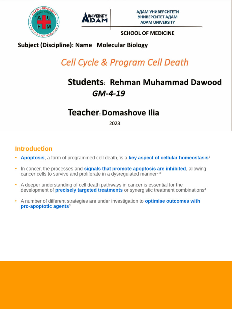 Programmed Cell Death GM-4-19 | PDF | Apoptosis | P53