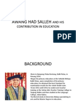 Awang Had Salleh and His Contribution in Education