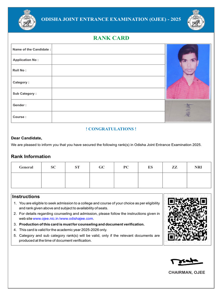 Rank Card | PDF