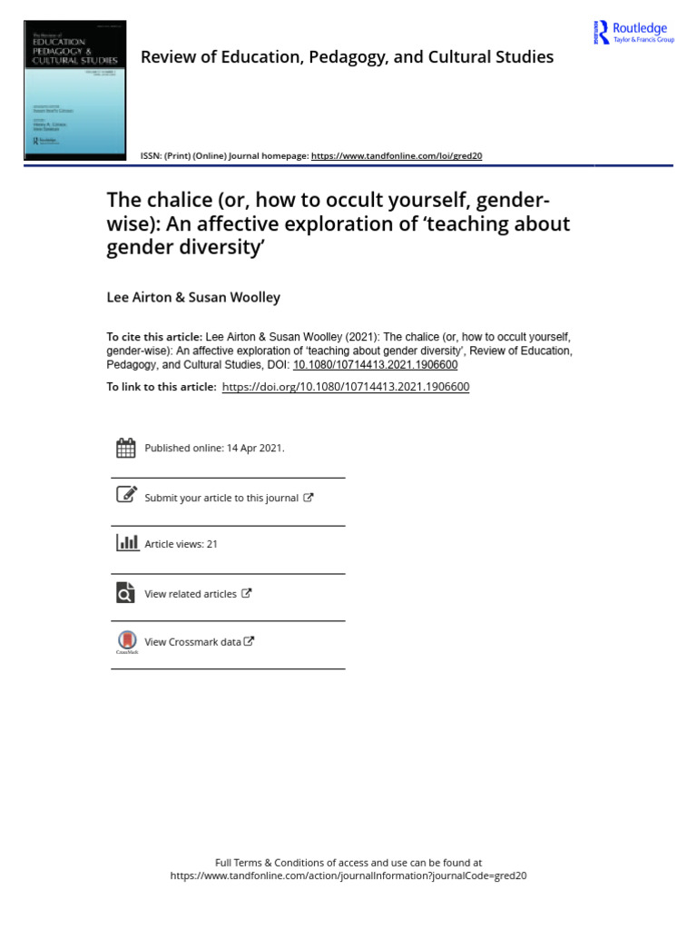 Exploring Gender Diversity in Education | PDF | Transgender | LGBTQIA+ ...