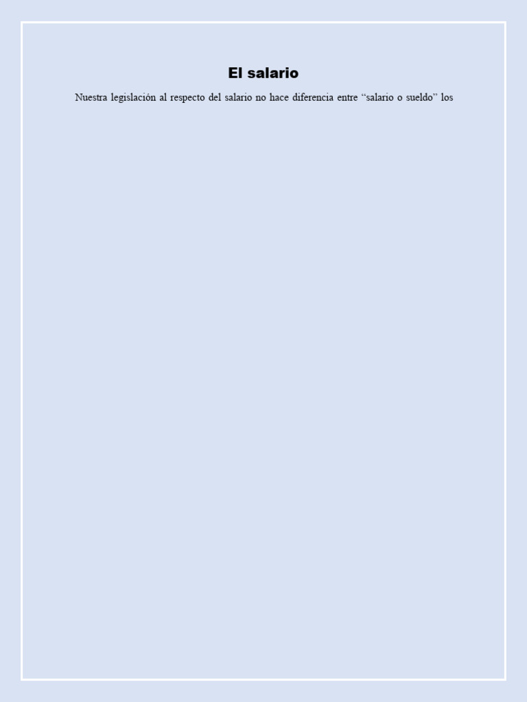 Definición y Clases de Salario Laboral | PDF | Salario | Derecho laboral