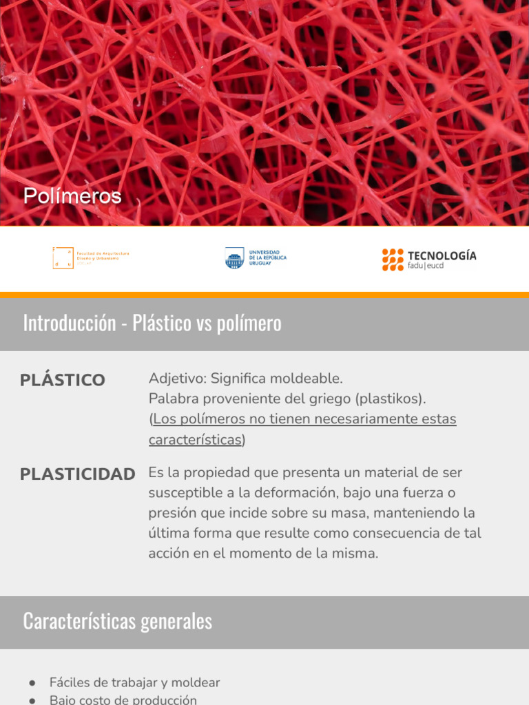 Presentación Polimeros 2022 | PDF | Polímeros | Sólido amorfo