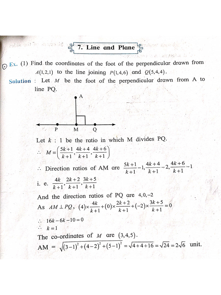 Practical No 7 Line and Plane | PDF