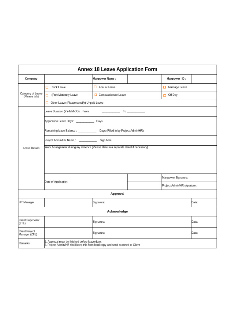 Leave Application Form for Teachers | PDF