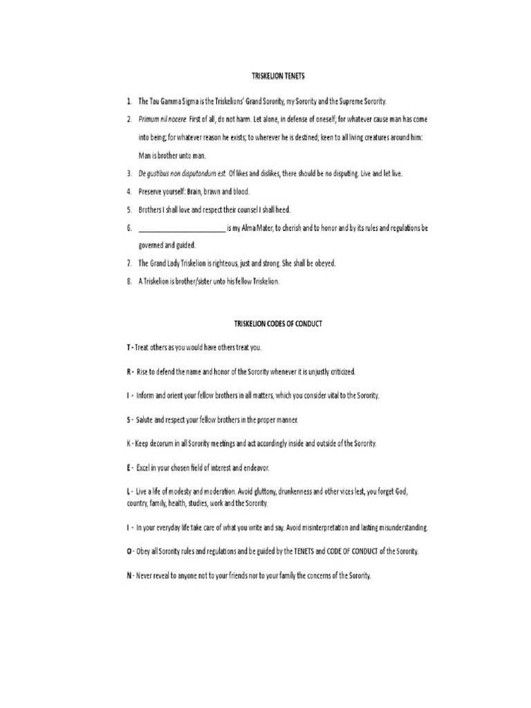 Tcoc of Tau Gamma Phi | PDF