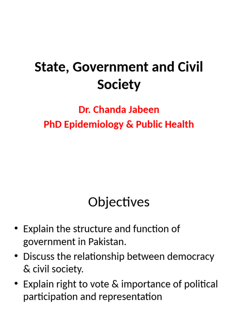 Government Structure and Civil Society in Pakistan | PDF | Government ...