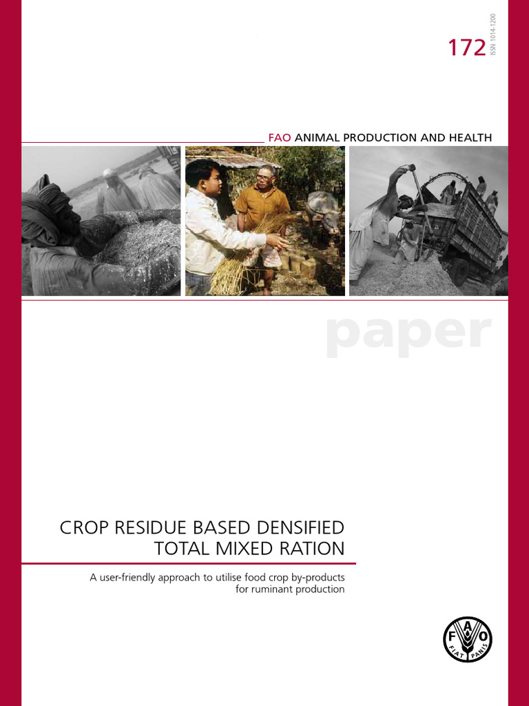 Crop Residue Densified Ration Guide | PDF | Animal Feed | Livestock