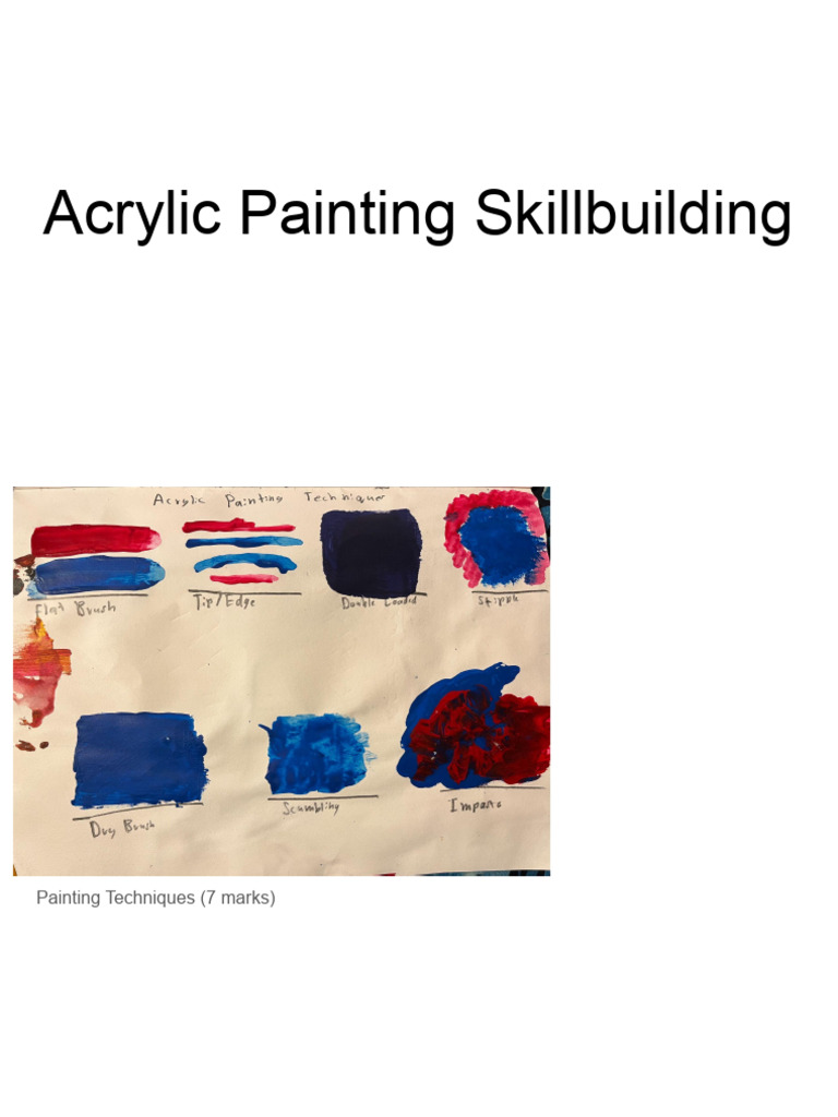Acrylic Basics - Student Work | PDF