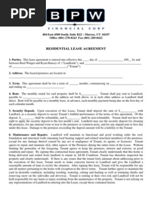 Rental Contract