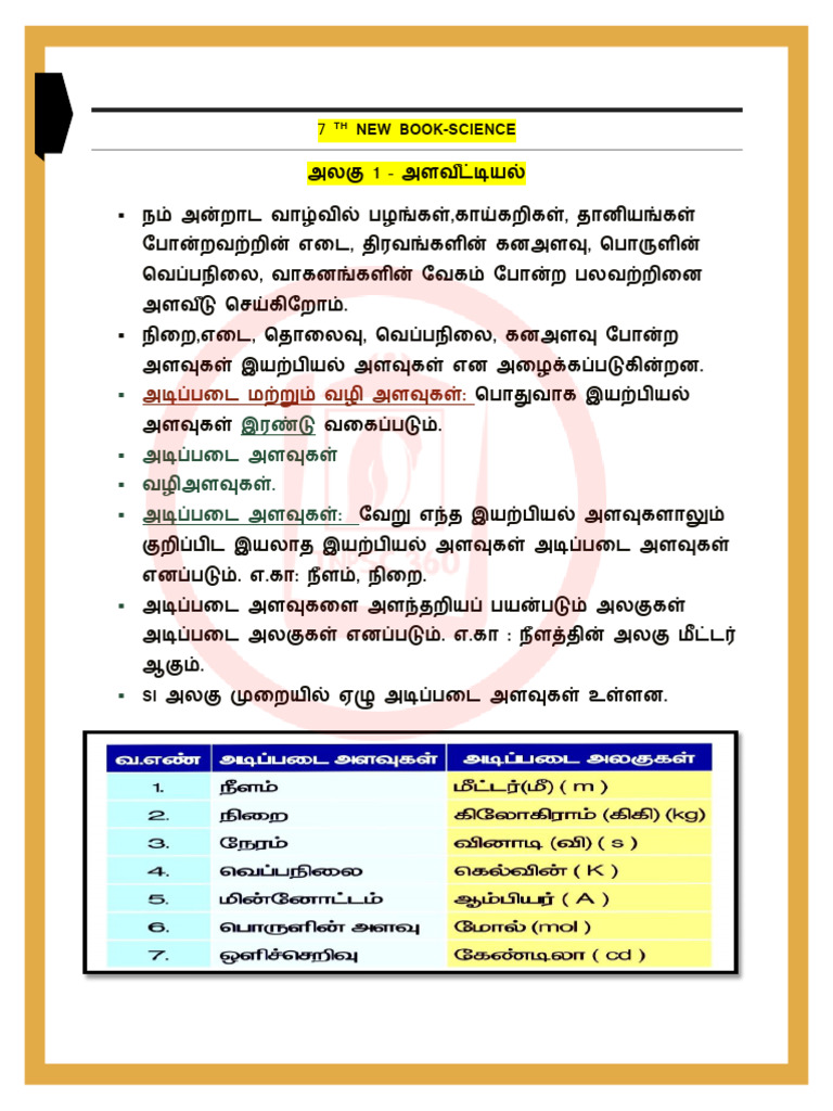 7th Science Notes | PDF