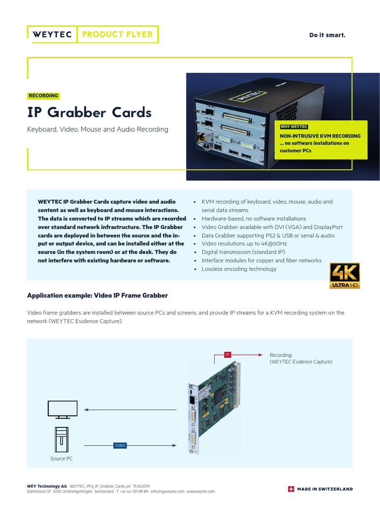 WEYTEC PFly IP Grabber Cards en | PDF | Usb | Electronics