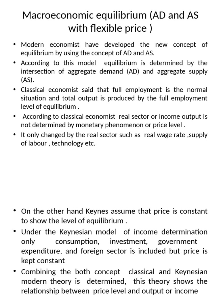 AD-AS Model in Macroeconomic Equilibrium | PDF | Economics | Supply And ...