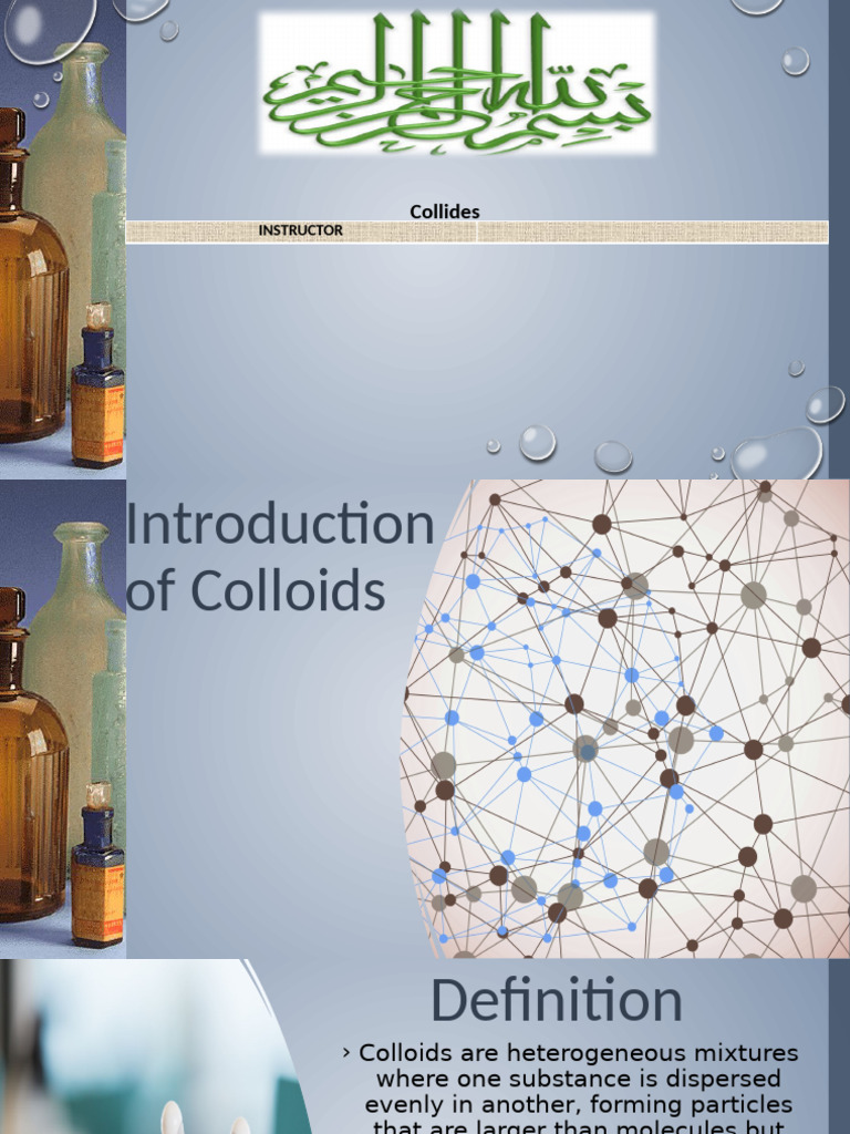 Colloids 1 | PDF | Colloid | Electrophoresis