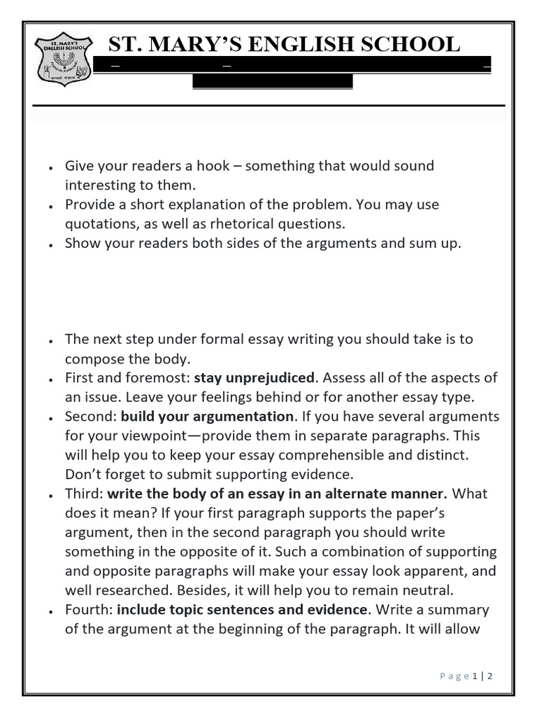 Discursive Writing Guide for Students | PDF