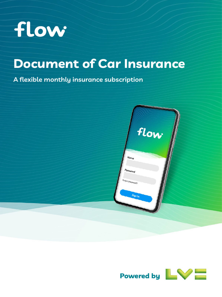 Flow Car Insurance Subscription Guide | PDF | Insurance | Vehicle Insurance