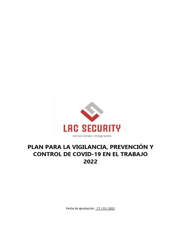Plan para La Vigilancia Prevencion y Control de COVID-19 en El Trabajo ...