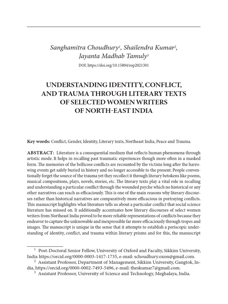 Understanding Identity Conflict and Trau | PDF
