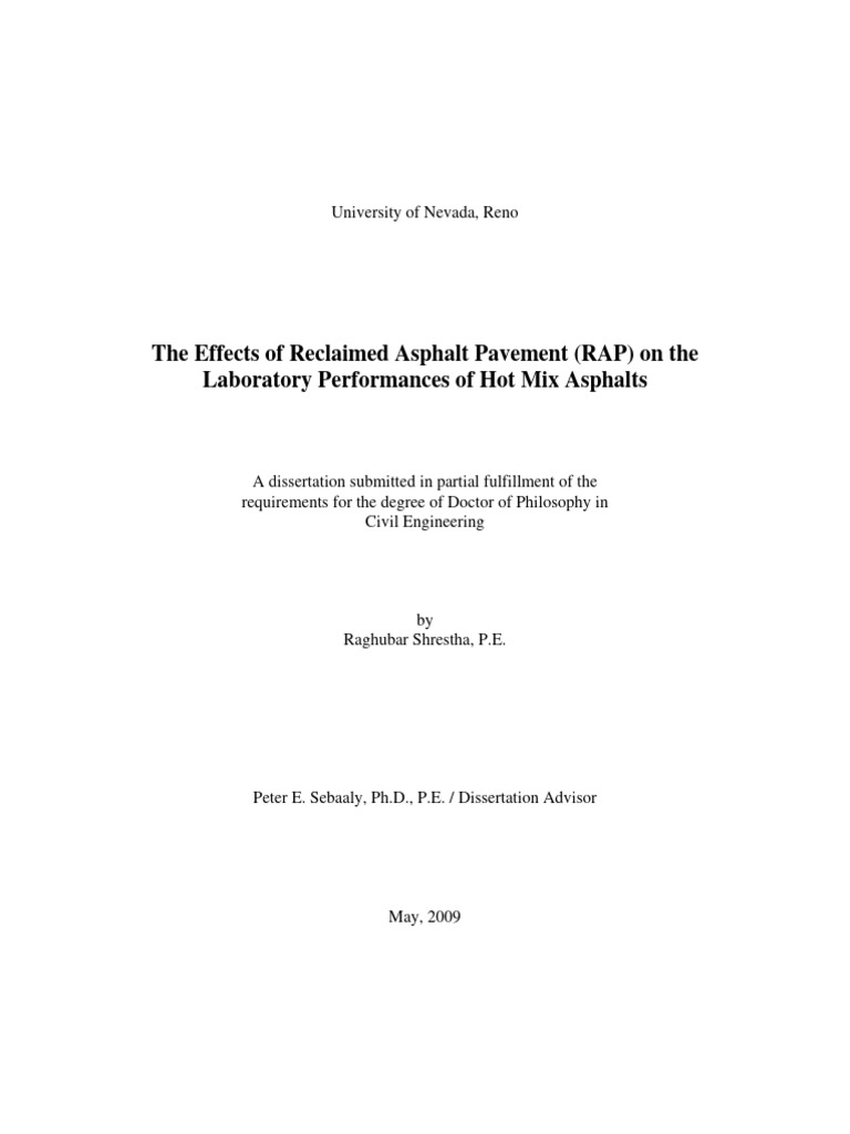 Effects of RAP on Hot Mix Asphalt Performance | PDF | Road Surface ...