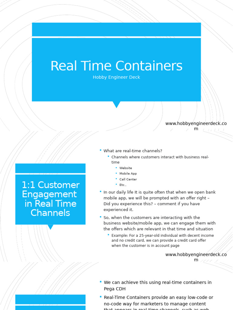 Real-Time Containers in Pega CDH | PDF | Computing | Information Technology