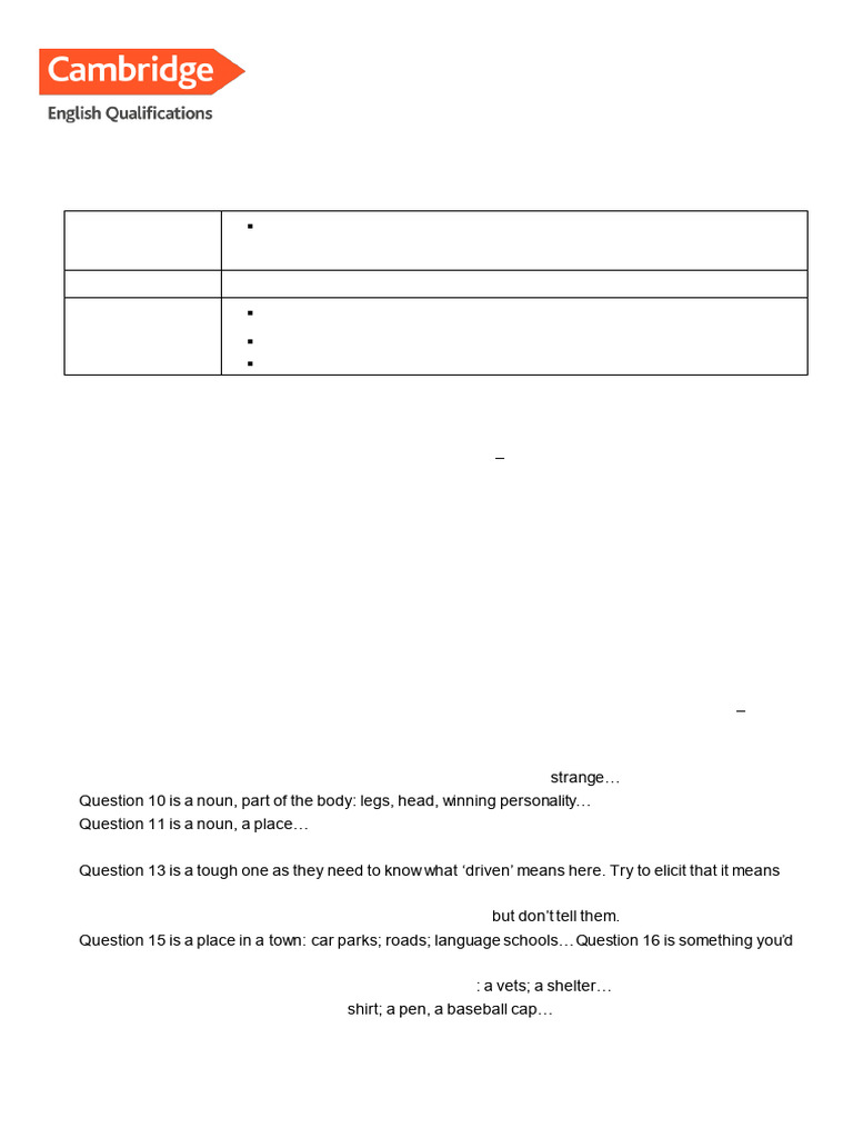 Cambridge English B2 First For Schools Listening Part 2 | PDF