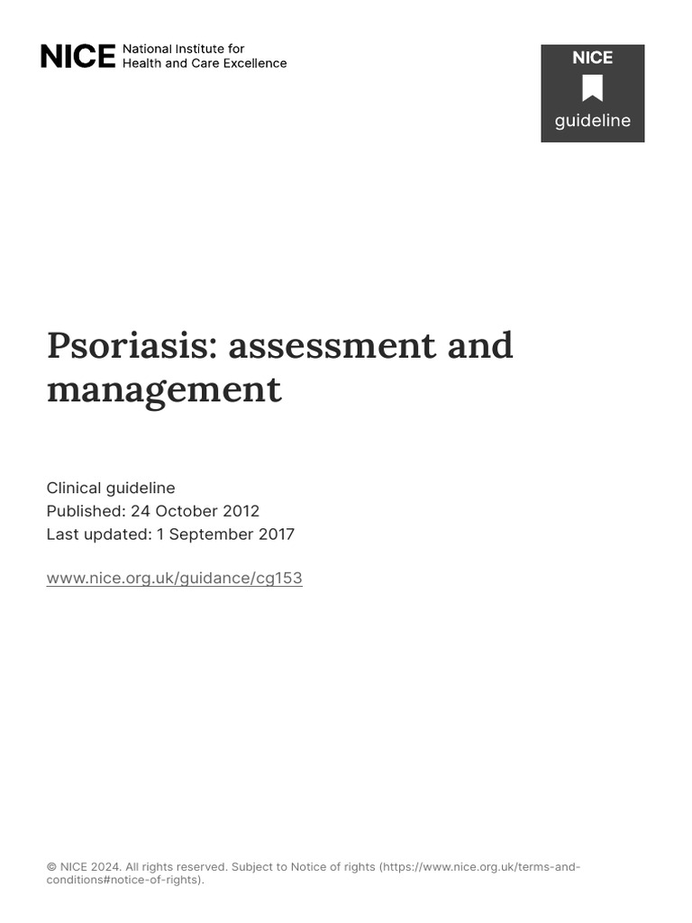 Psoriasis Assessment and Management PDF 35109629621701 | PDF ...