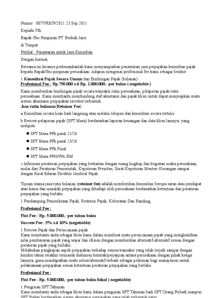 Proposal Jasa Perpajakan