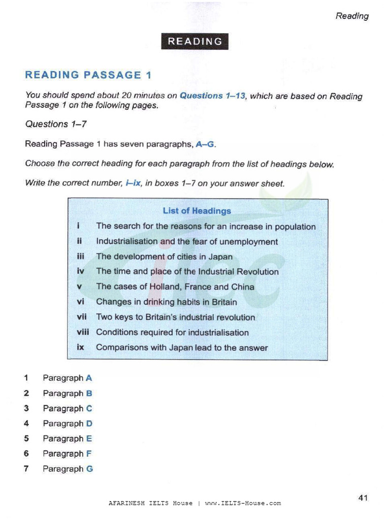 Cambridge IELTS 10 Test 2 Reading Guide | PDF