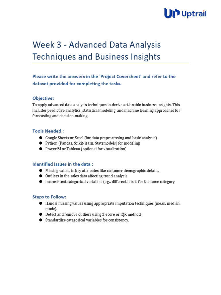 Advanced Data Analysis for Business Insights | PDF | Data Analysis ...