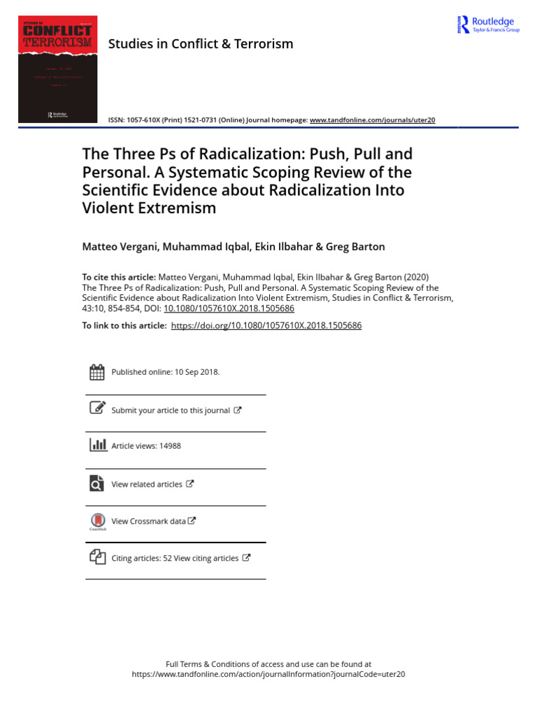 Systematic Review of Radicalization Factors | PDF | Extremism | Mental ...